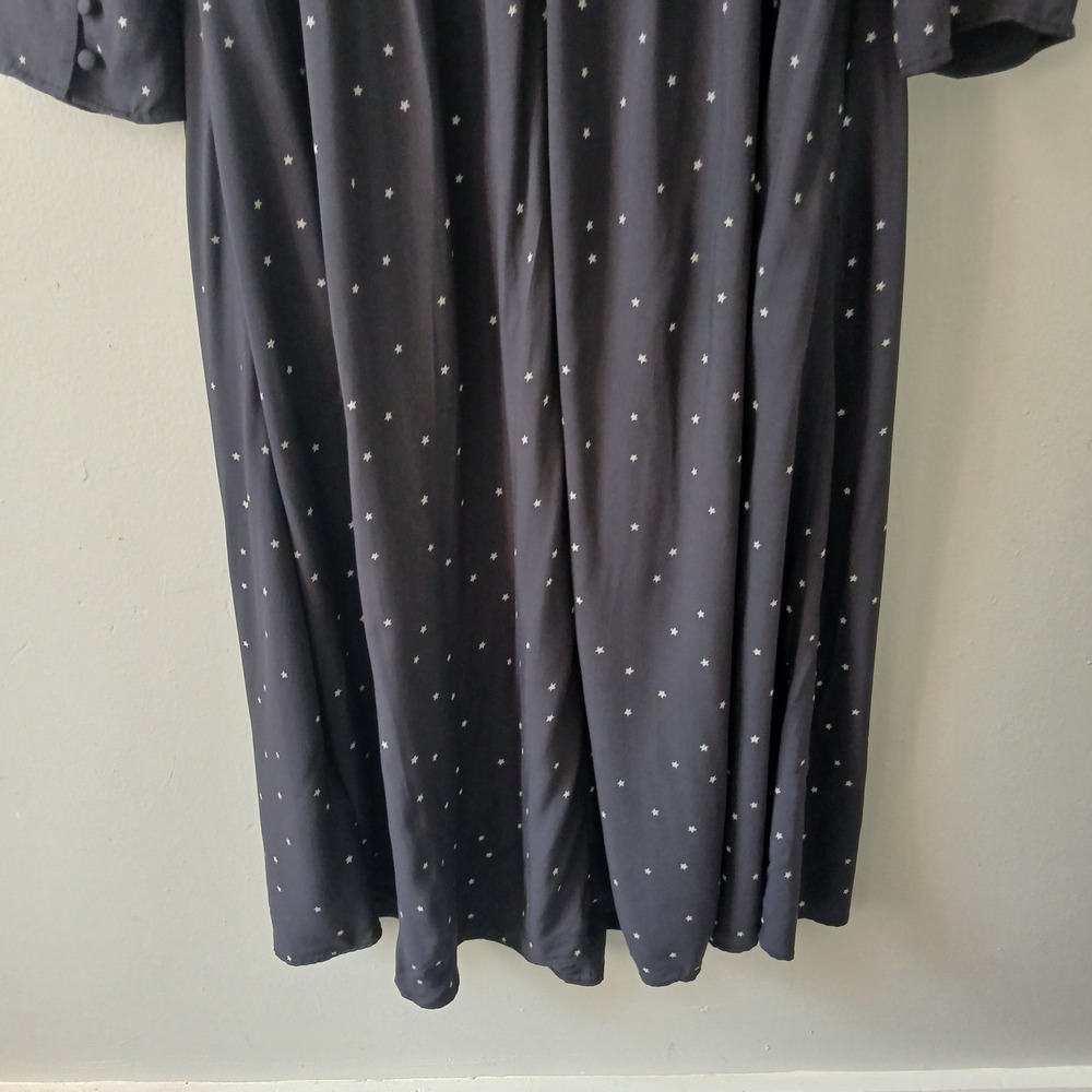 Madewell Women's Size 0 Alicia Long Sleeve Midi Dress in Night Stars Navy Pocket - Picture 13 of 16